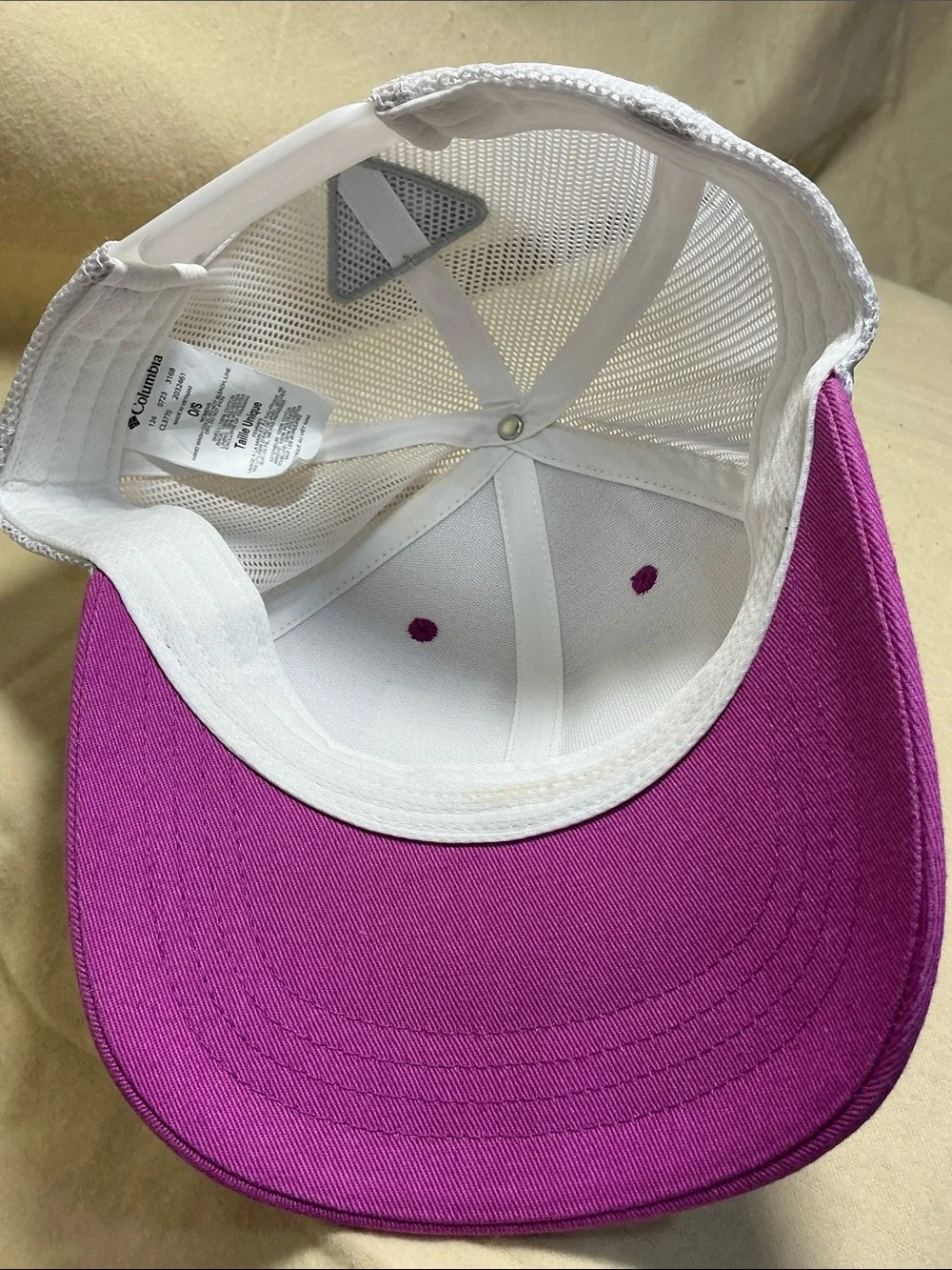 Columbia Purple and blue Trucker Hat with Blue Patch
